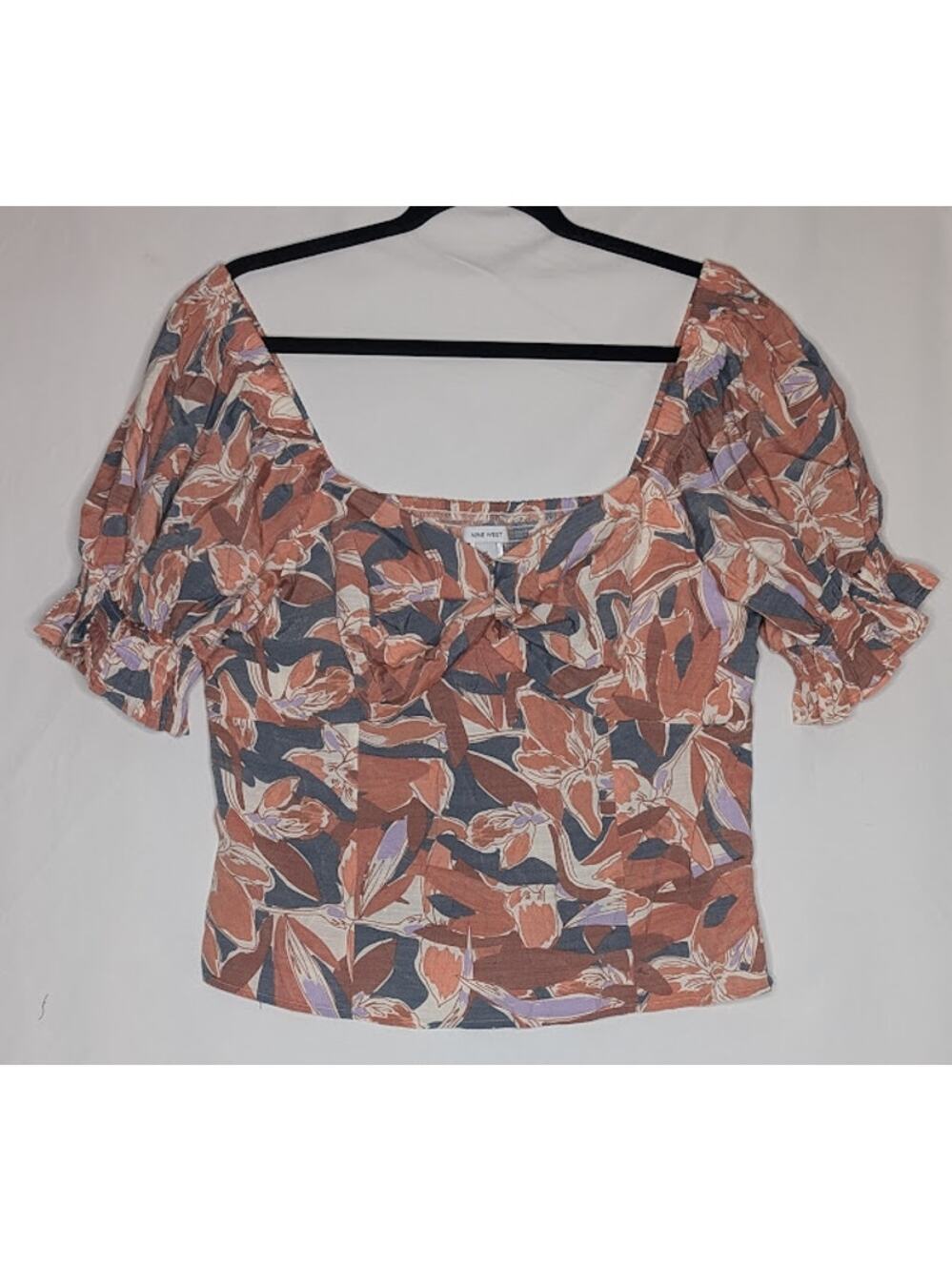 NINE WEST Womens Peasant cottagecore European Fairycore Castlecore top size XL